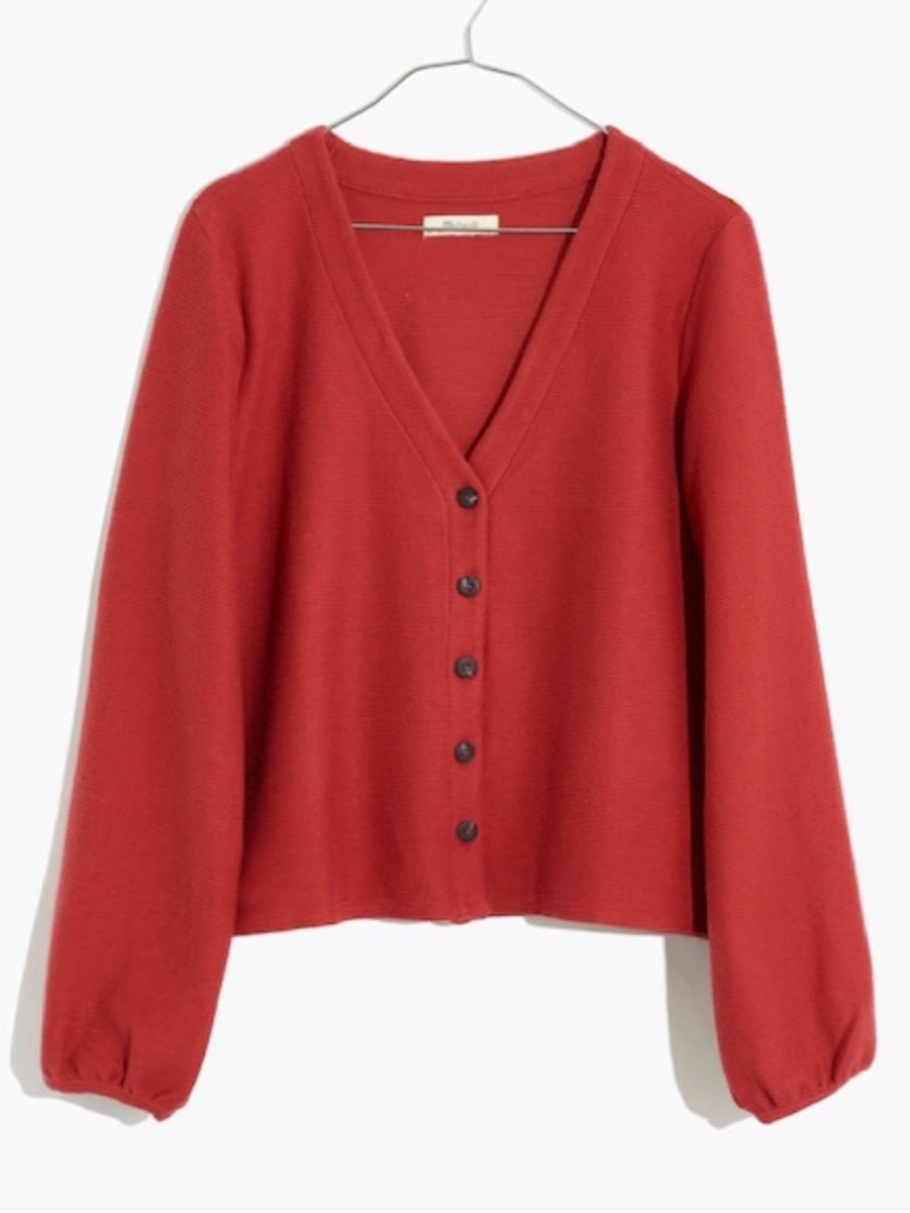 Madewell Bubble-Sleeve Cardigan Top size XS
